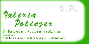 valeria policzer business card